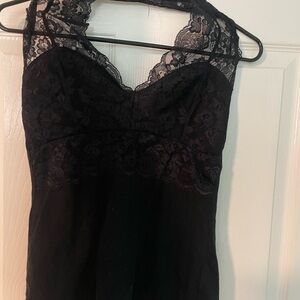 Elegant Black Halter Top